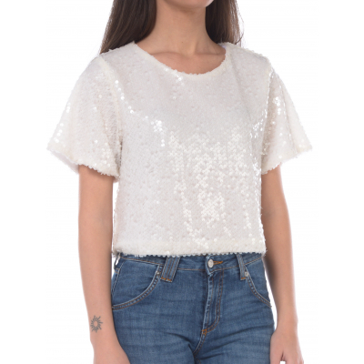 t Shirt da donna Emme By Marella cropped full paillettes