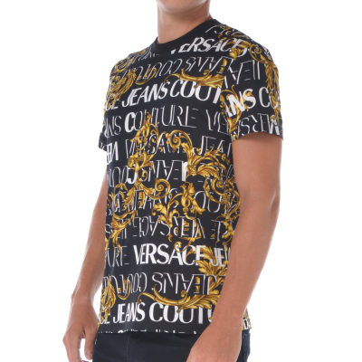 t Shirt da uomo Versace girocollo con loghi