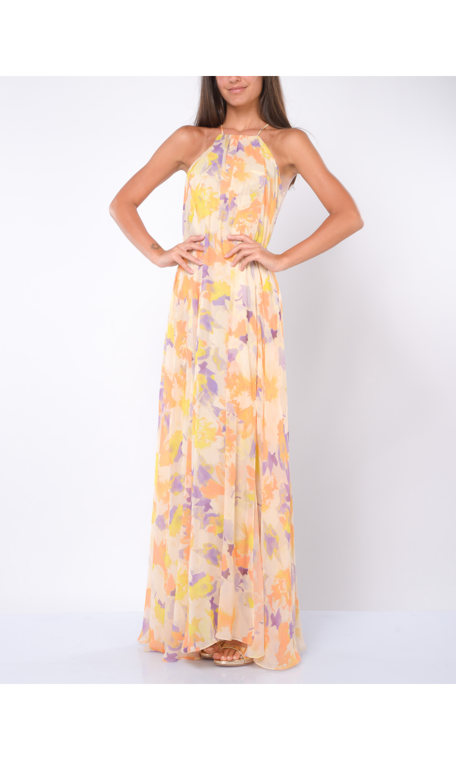 Fantasia Floreale Patrizia Pepe Vestito Lungo Fiori Vestito Lungo