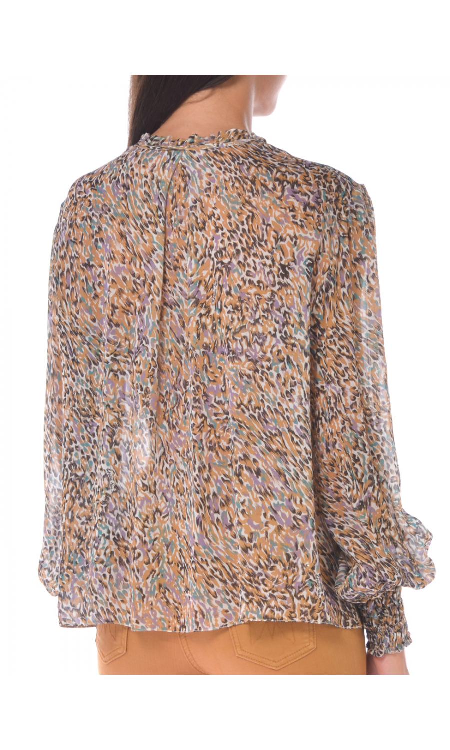 Camicia Donna Comma In Raso Con Arricciature - Poliestere Ed Elastan, Chiusura A Bottoni - Foto 3