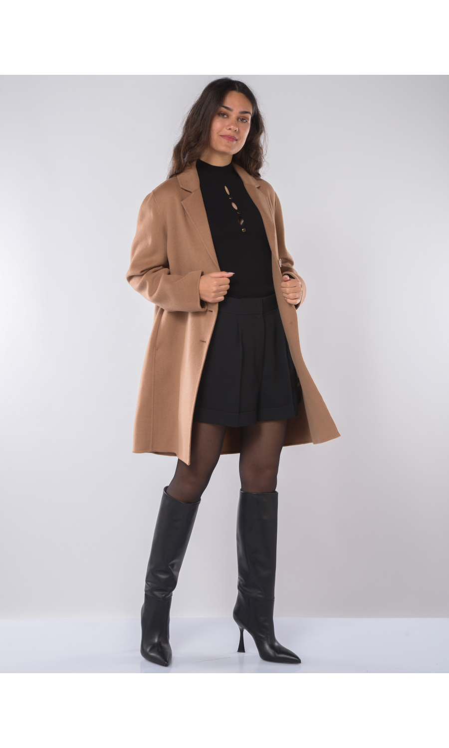 Cappotto da donna Twinset in misto lana con bottoni - 242TP2062