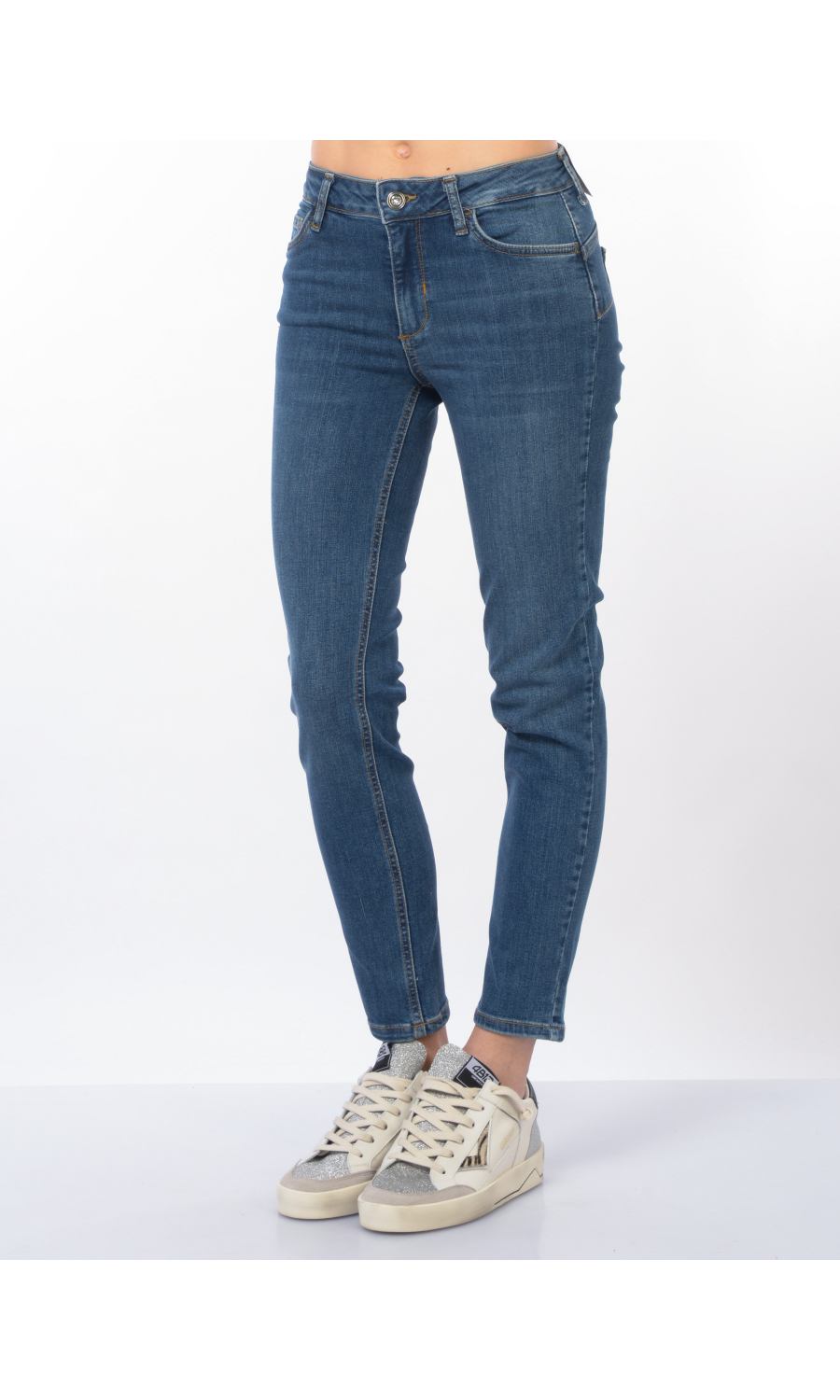 Jeans da donna Liu Jo Skinny Fit con bottone gioiello