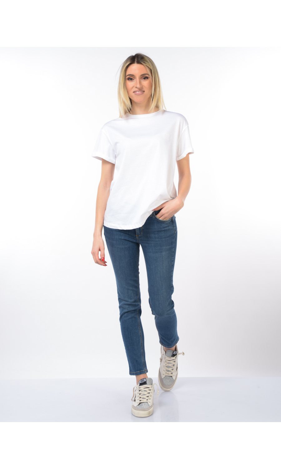 Jeans da donna Liu Jo Skinny Fit con bottone gioiello