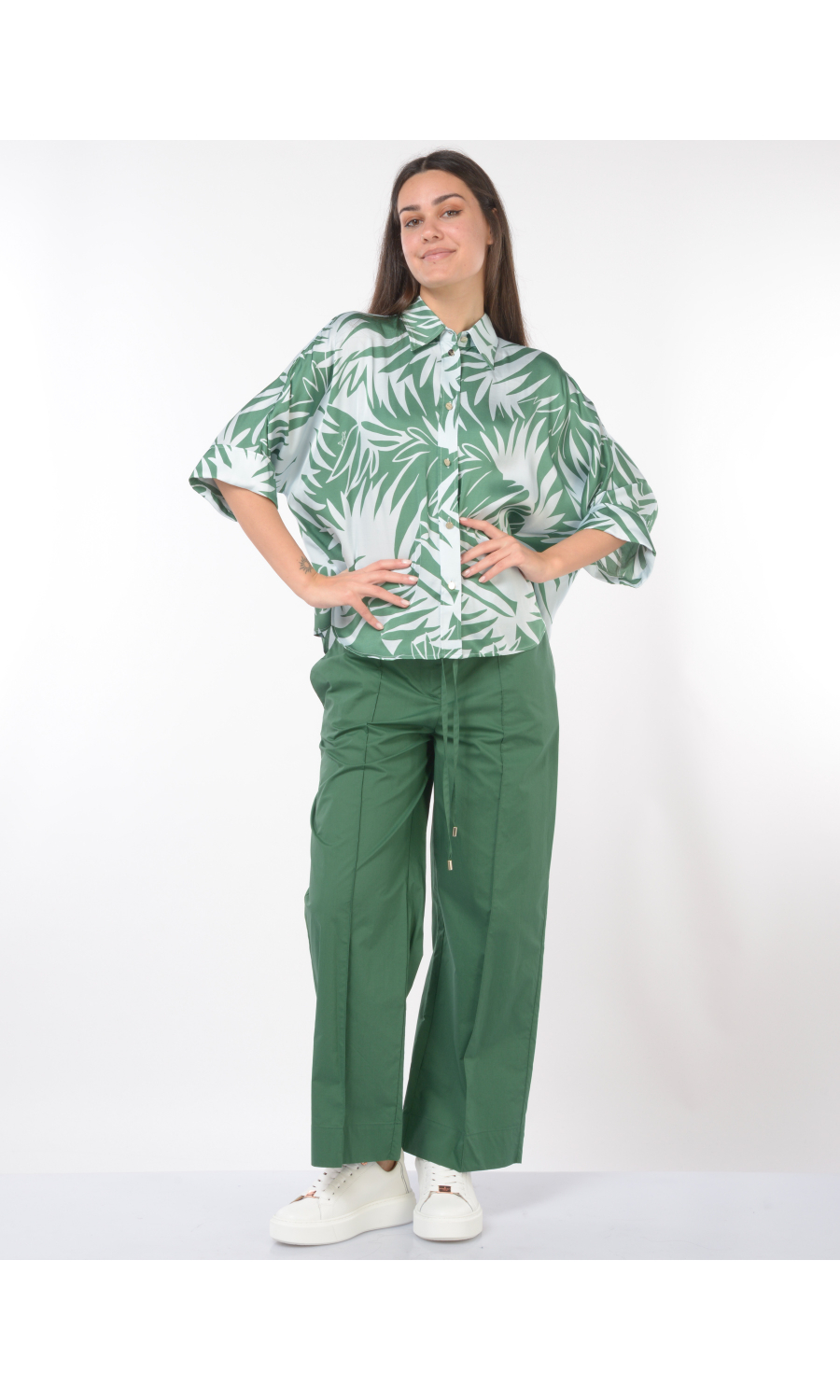 Pantalone da donna Liu Jo ampio con laccio in cintura