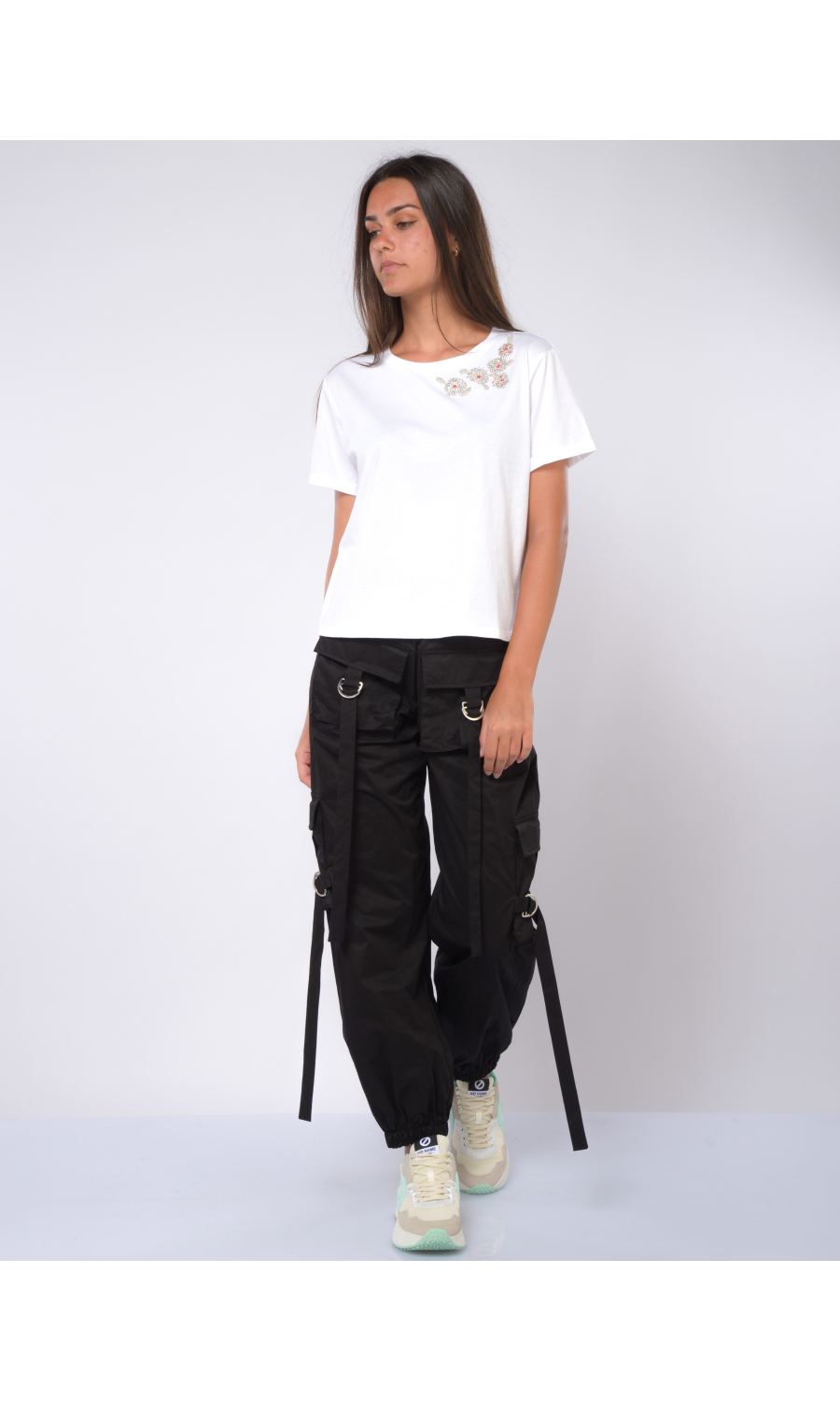 Maglietta Donna Con Stampa Luna E Sole - Manica Corta, Cotone, Vestibilità Ampia, Casual - Foto 7