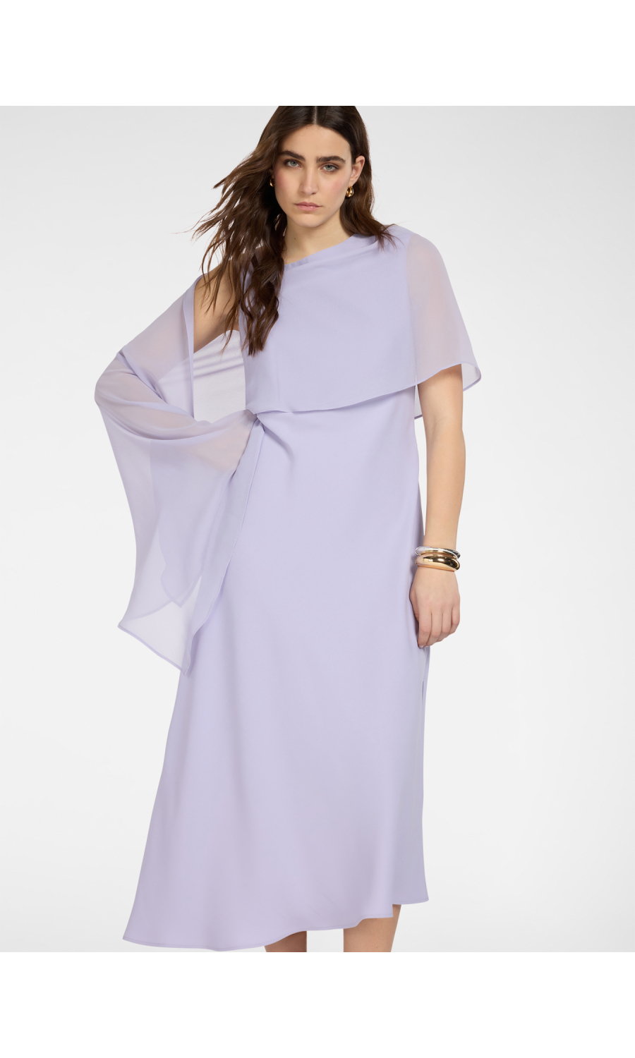 abito Lungo da donna Elena Miro' in cady con mantella