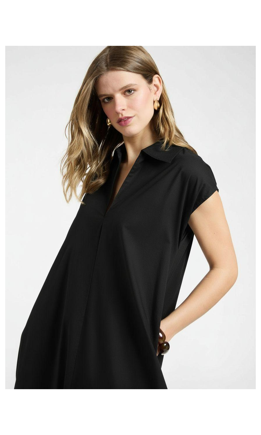 abito Lungo da donna Elena Miro' in popeline linea svasata