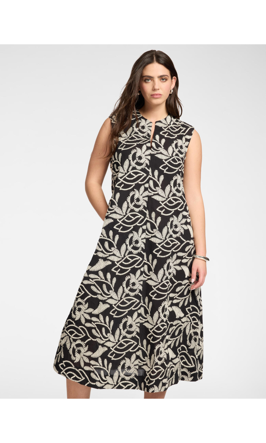 abito Lungo da donna Elena Miro' con ricamo all-over