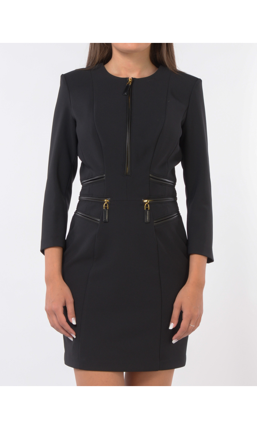 abito corto da donna Elisabetta Franchi in doppio crepe con zip