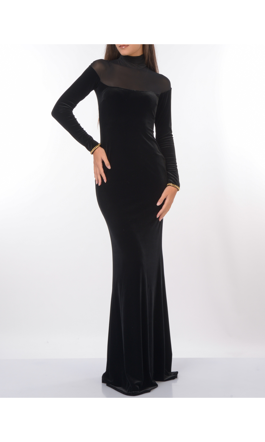 abito lungo da donna Elisabetta Franchi Red Carpet in velluto