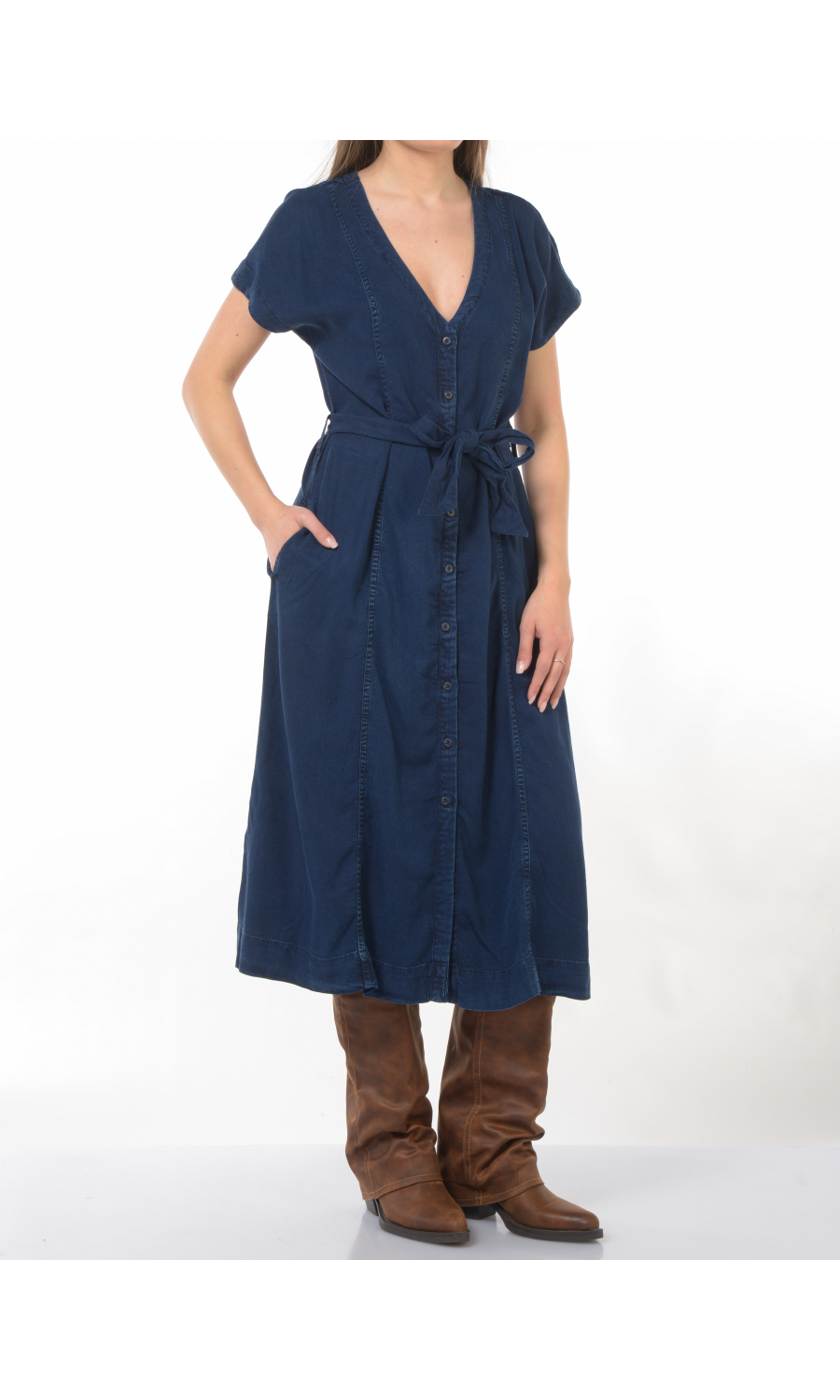 abito lungo da donna Lee® chemisier effetto denim