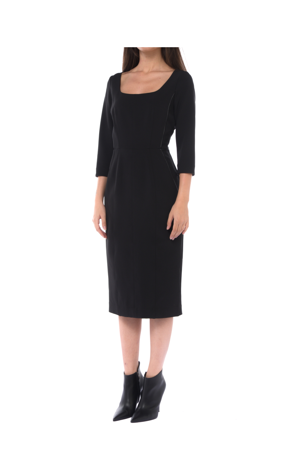 abito lungo da donna Nenette a tubino in crepe