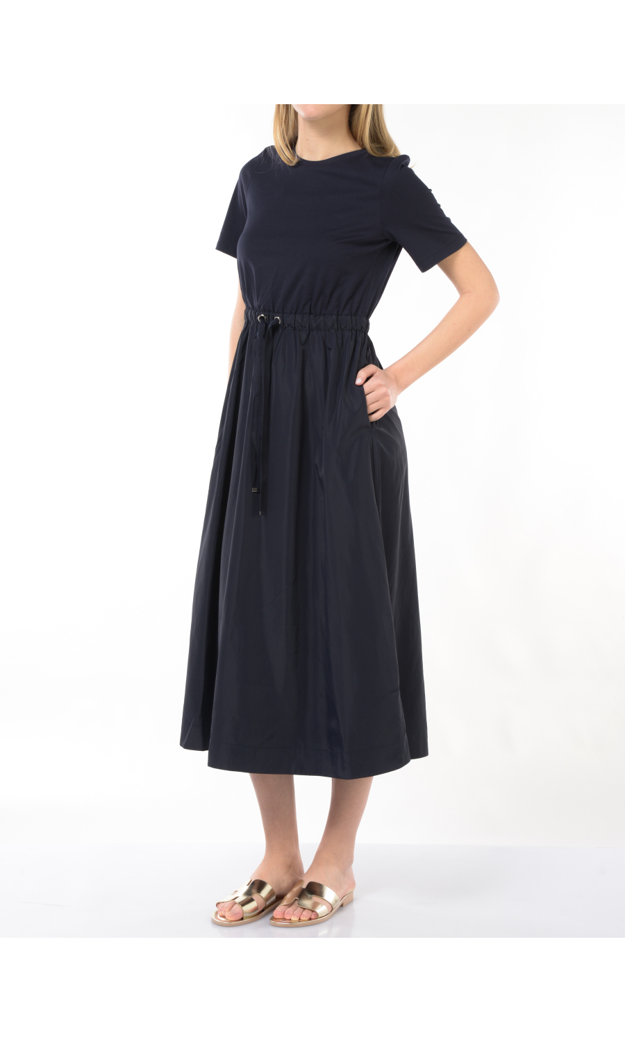 abito lungo da donna Oui bitessuto con coulisse