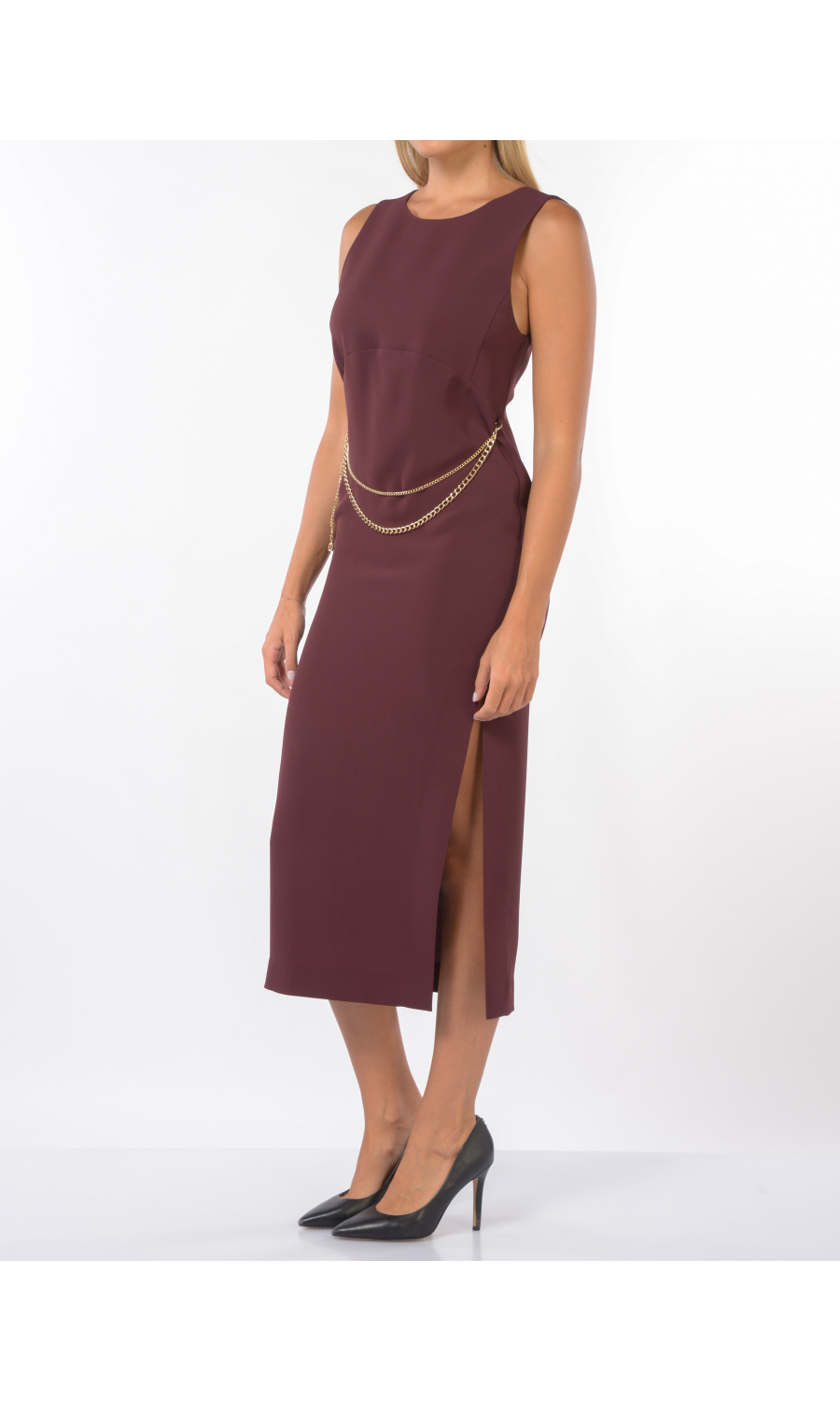 abito lungo da donna Twinset senza maniche con catenella