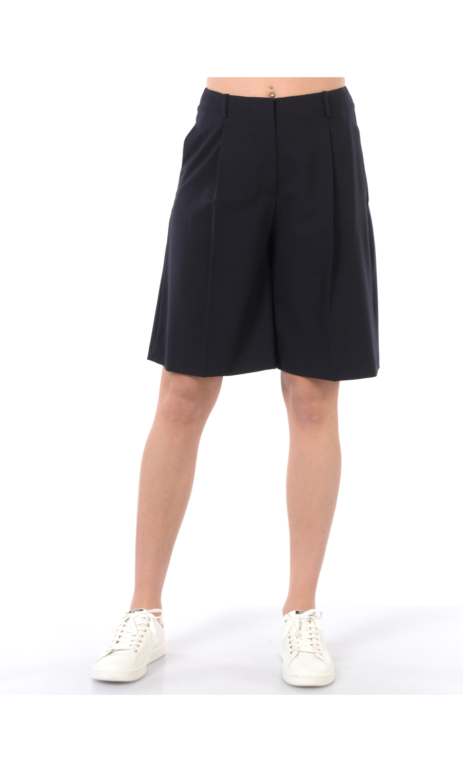 bermuda da donna Seventy in lana vergine con pinces