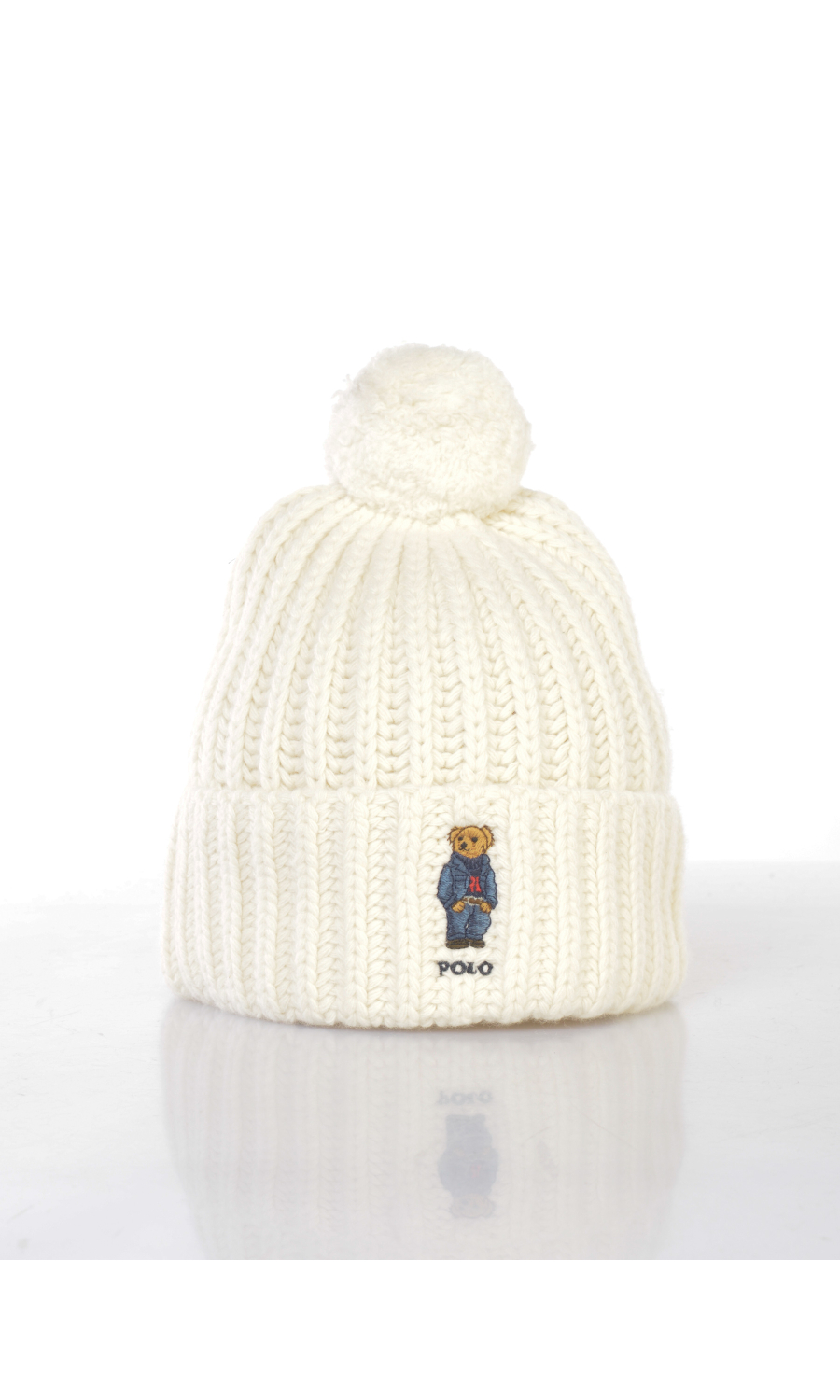 berretto da donna Ralph Lauren in lana con ponpon