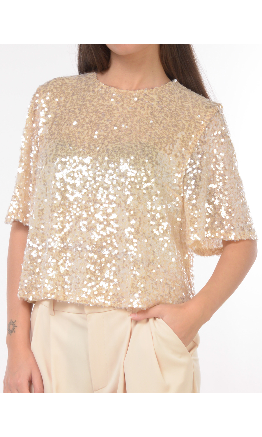 blusa da donna Aniye By boxy in full paillettes