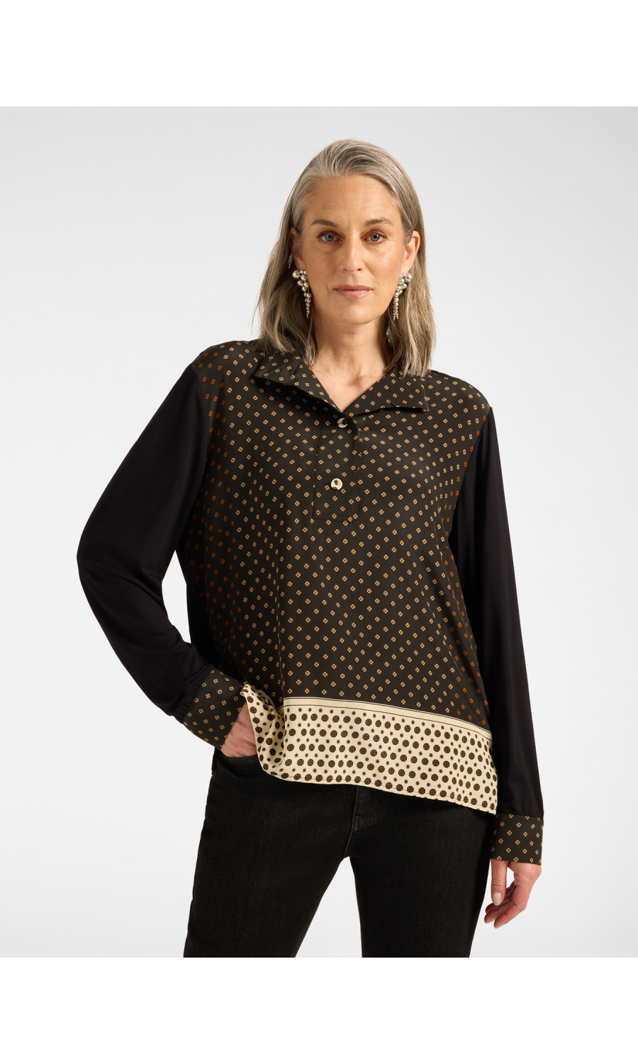 blusa da donna Elena Miro' stampata viscosa seta