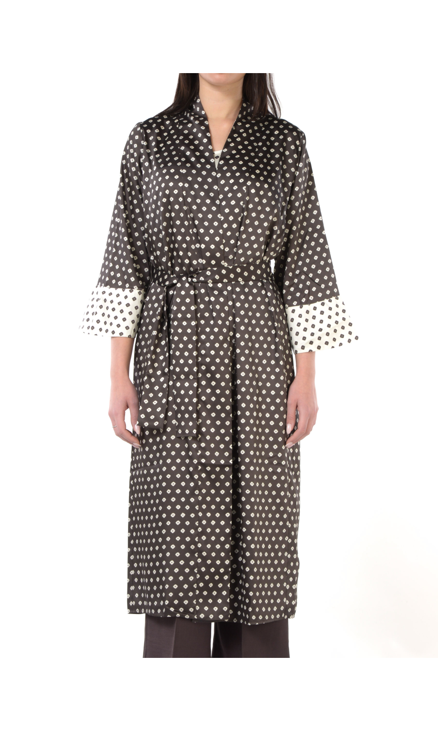 blusa da donna Emme By Marella modello lungo e aperto a fantasia