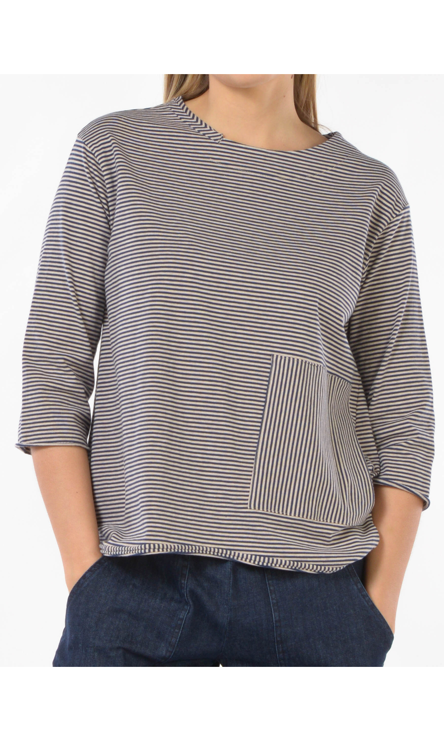 blusa da donna Jurere a righe con tasca