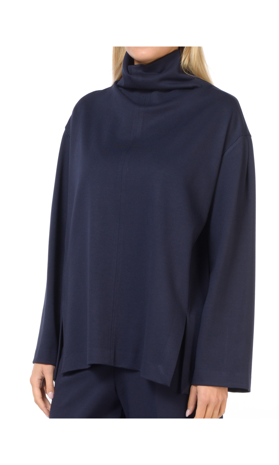 blusa da donna Meimeij a collo alto con spacchi