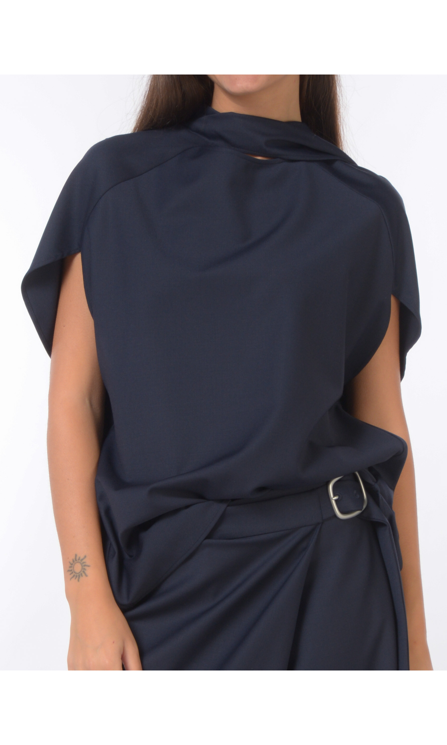 blusa da donna Meimeij a kimono con sciarpa