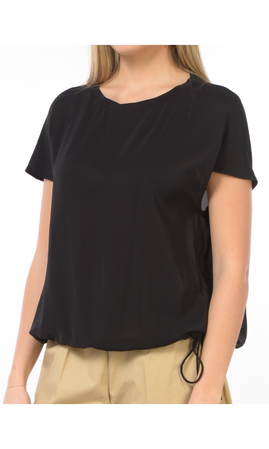 blusa da donna Meimeij boxy con coulisse
