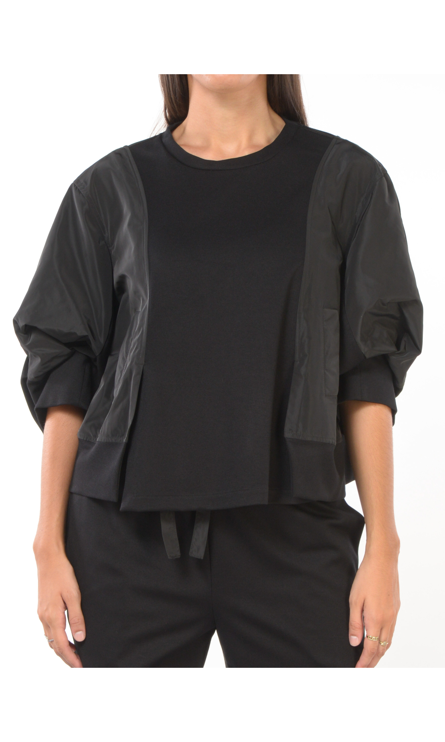 blusa da donna Meimeij bitessuto con maniche a palloncino