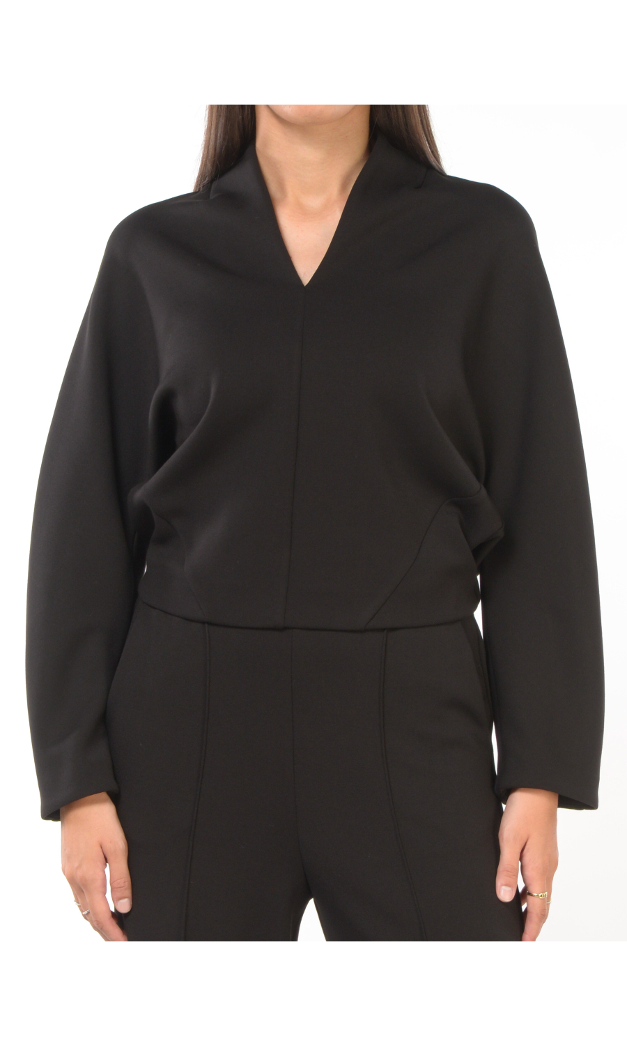 blusa da donna Meimeij in jersey con scollo a V