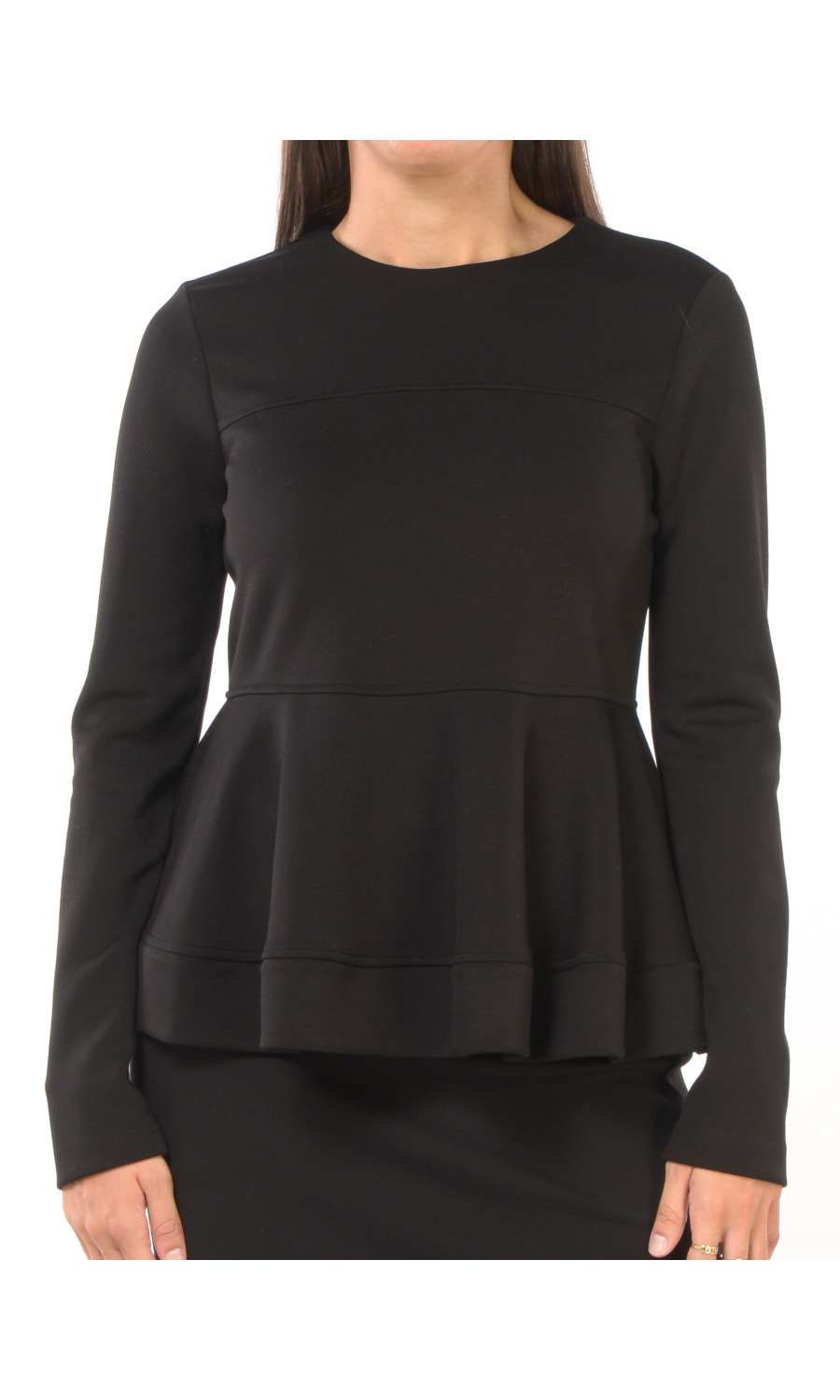 blusa da donna Meimeij in tessuto tecnico con balza