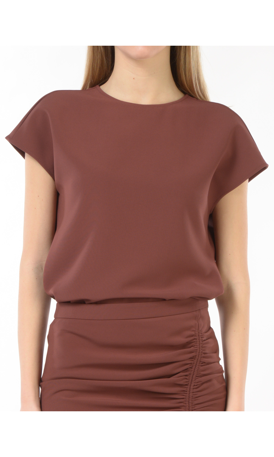 blusa da donna Patrizia Pepe in crepe a manica corta