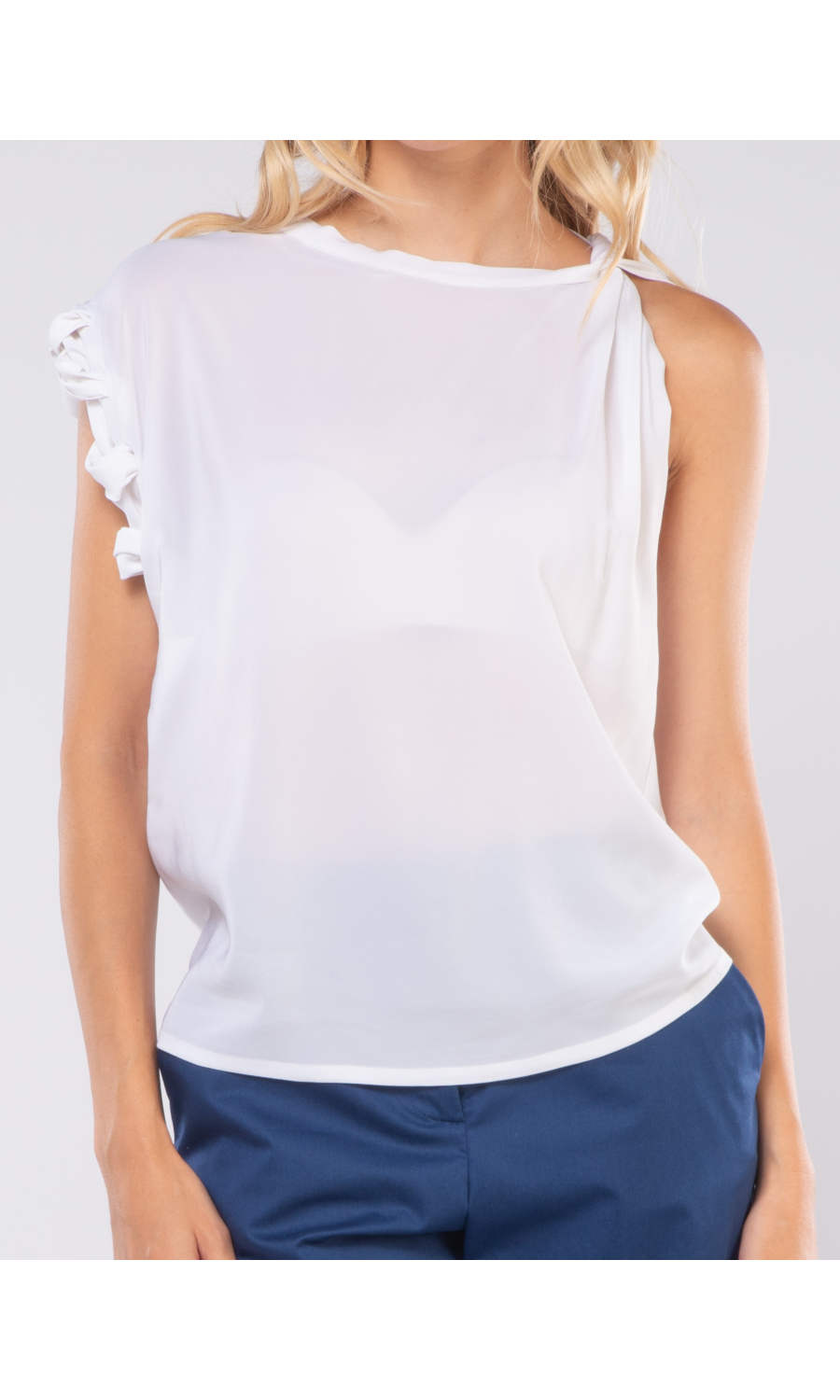 blusa da donna Pinko con incrocio e treccia