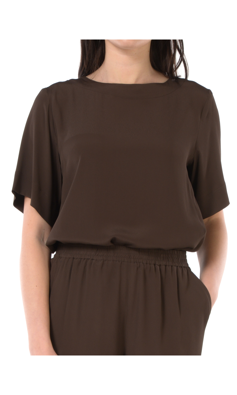 blusa da donna Seventy a manica corta in misto seta