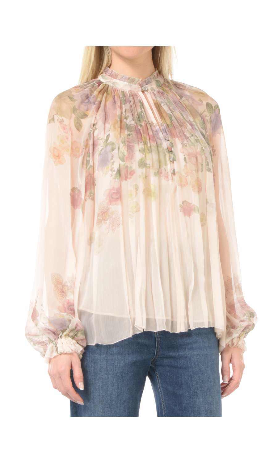 blusa da donna Twinset a fantasia floreale con arricciatura