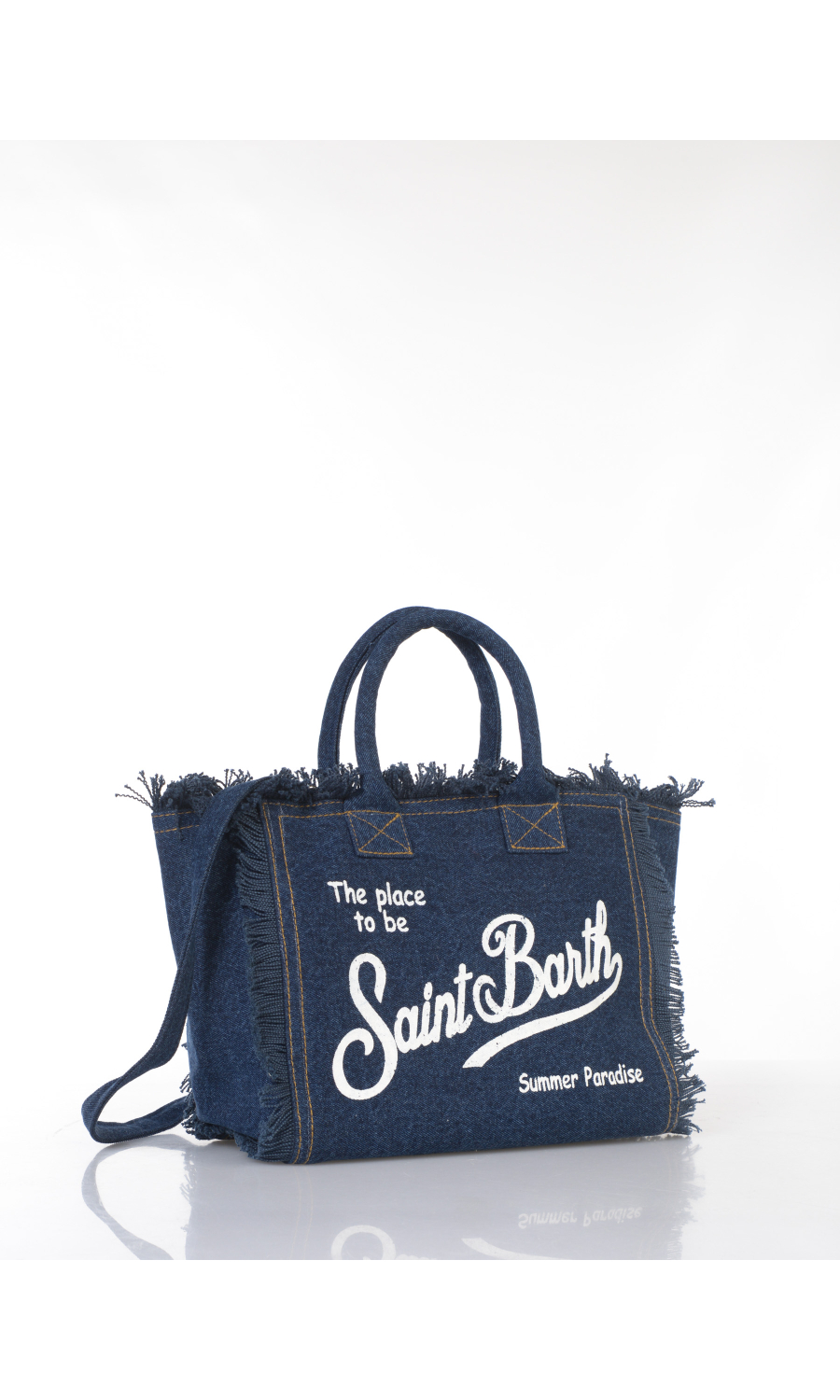 borsa a mano da donna Mc2 Saint Barth Medium effetto denim