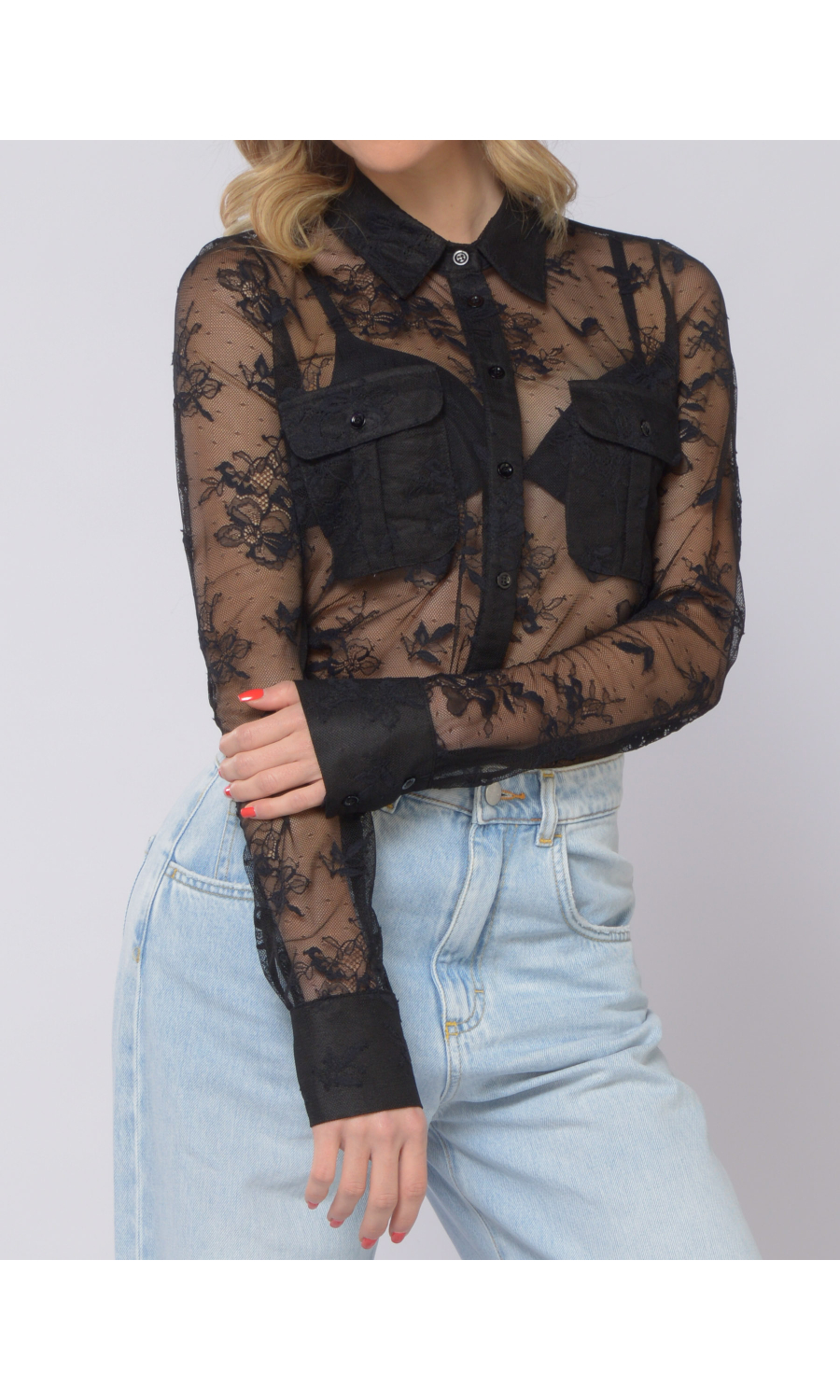 camicia da donna Aniye By in pizzo con tasche