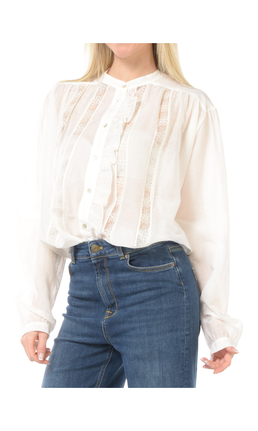 camicia da donna Aniye By con rouches e inserti in pizzo