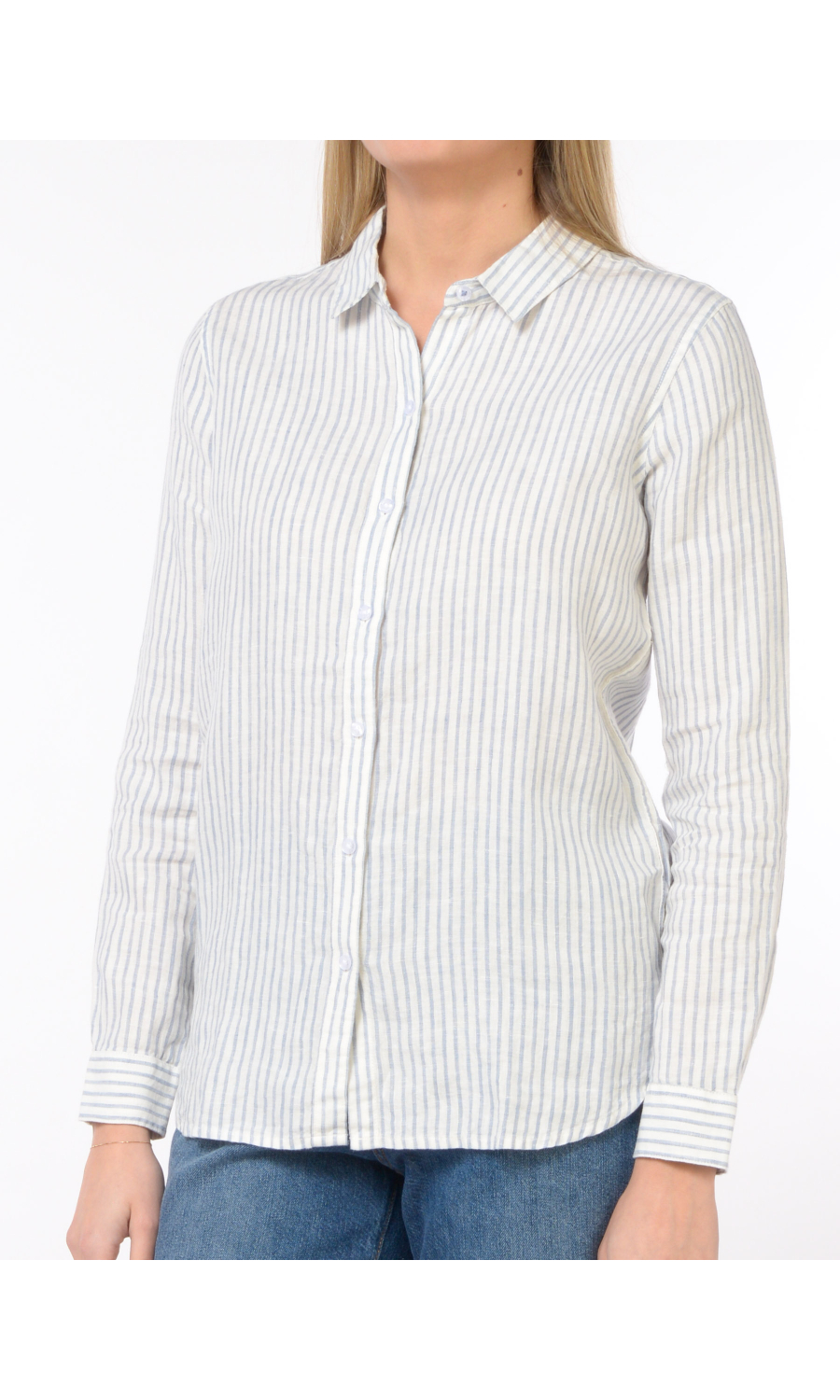 camicia da donna Barbour in lino a righe
