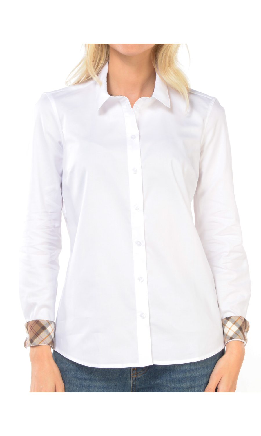 camicia da donna Barbour Slim Fit con dettagli tartan