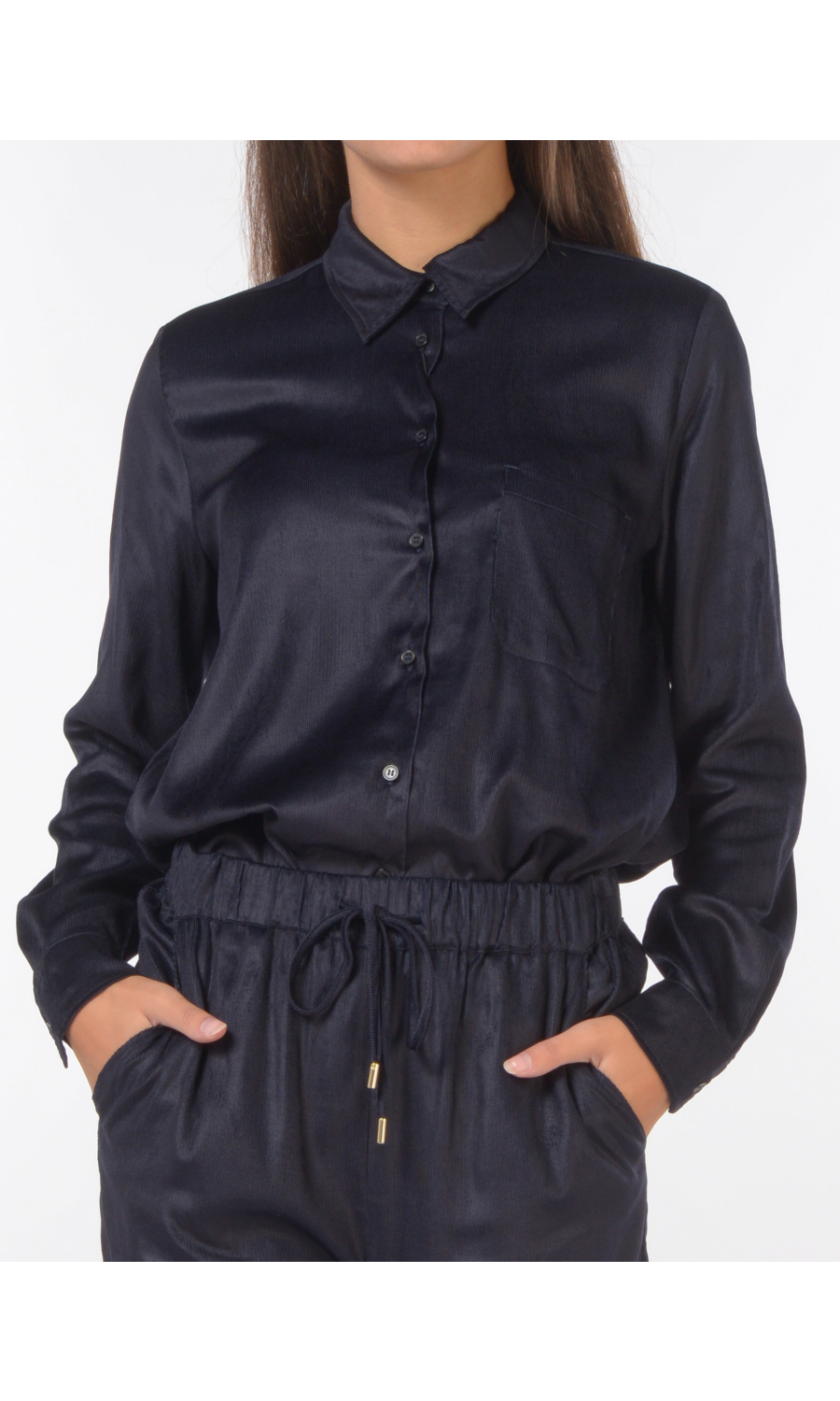 camicia da donna Emme By Marella microvelluto  con tasca