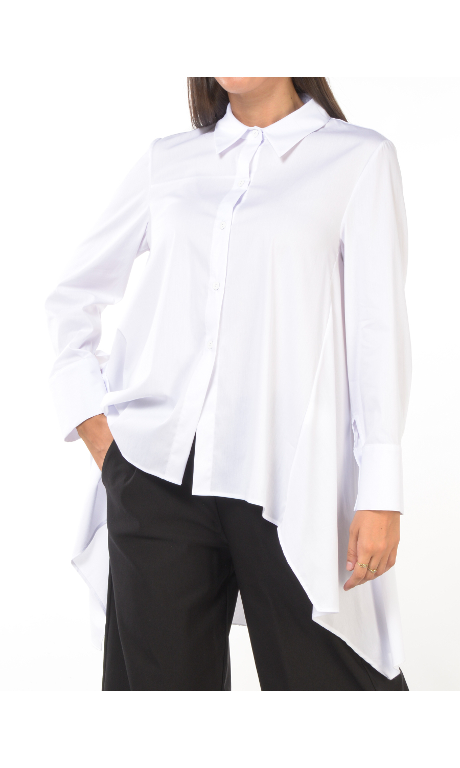 camicia da donna Jurere lunga con fondo asimmetrico
