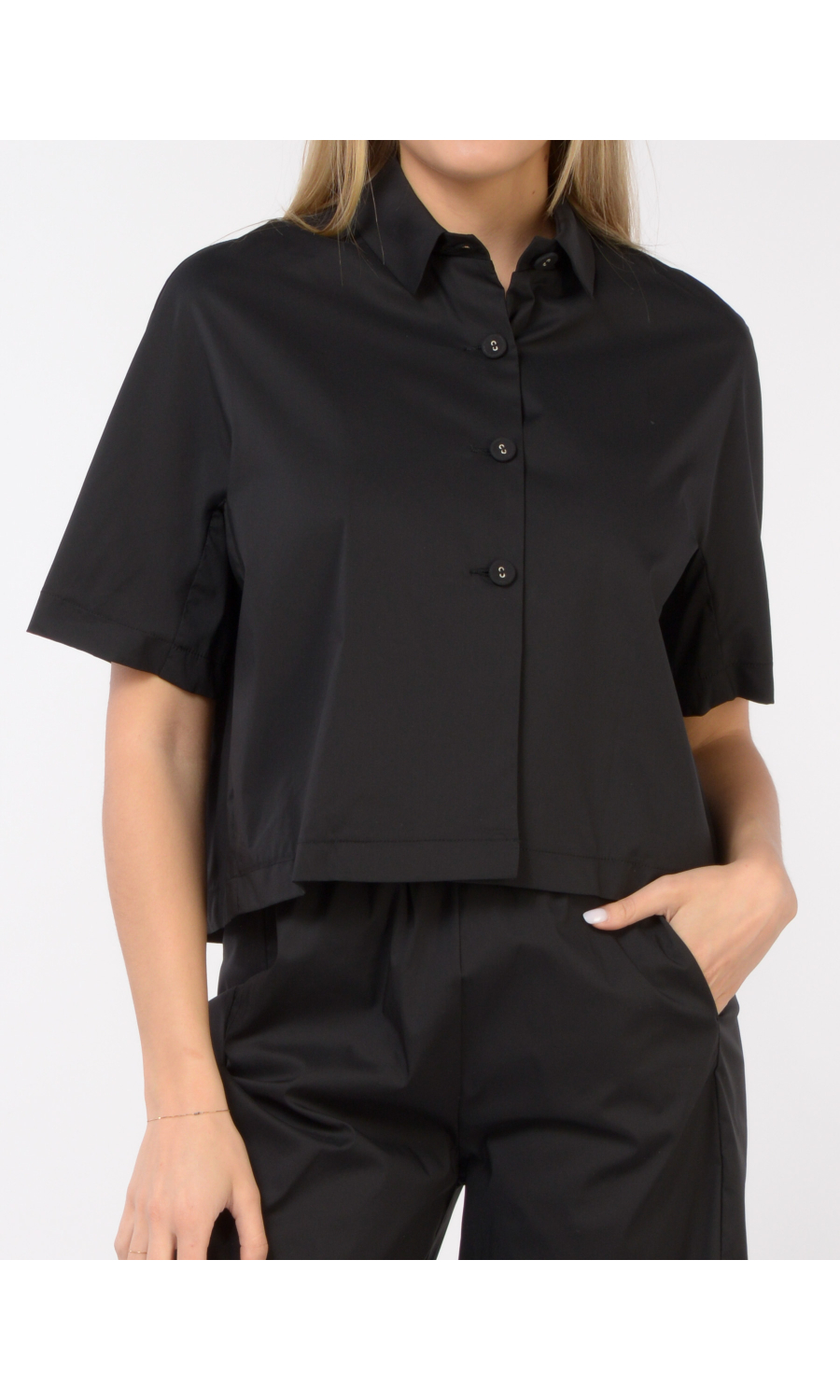 camicia da donna Jurere a manica corta cropped