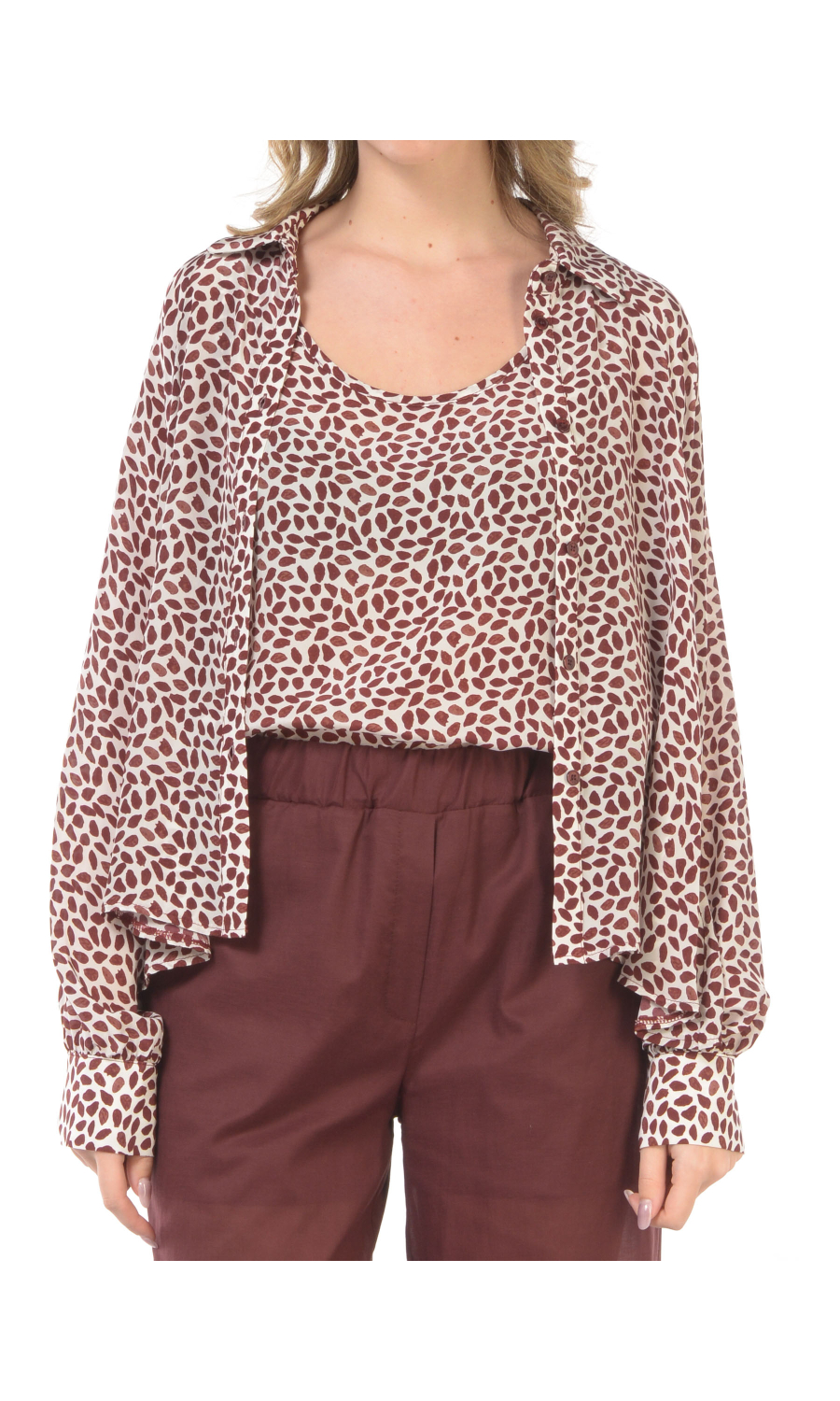 camicia da donna Kaos boxy a fantasia