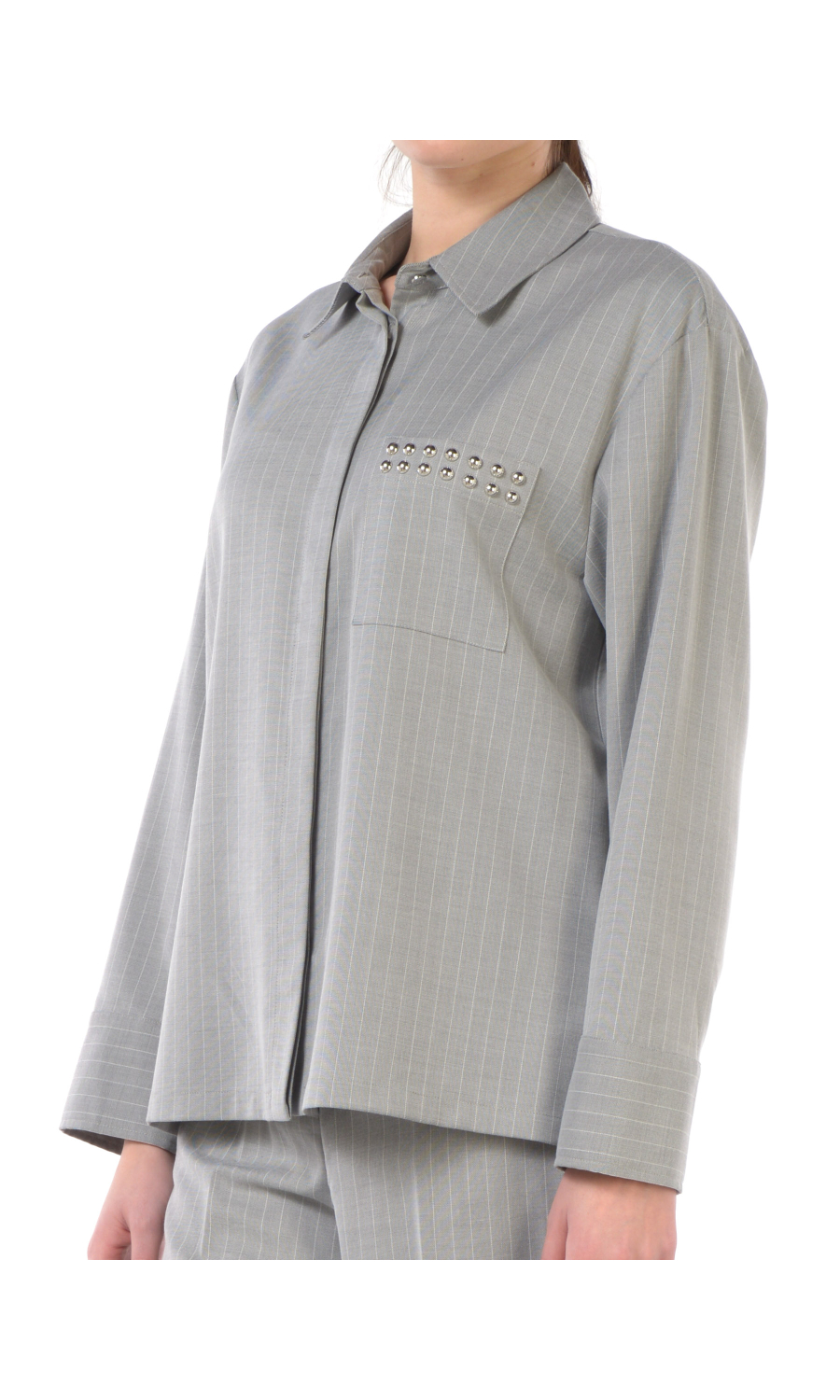 camicia da donna Liu Jo in gessato con taschino