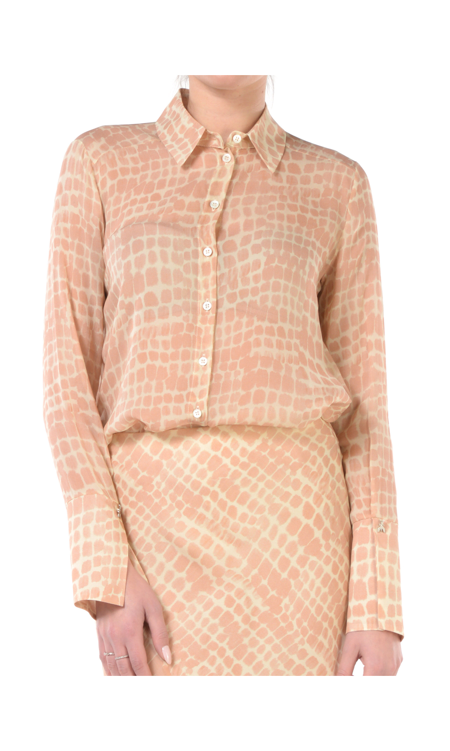 camicia da donna Patrizia Pepe a stampa croco in viscosa