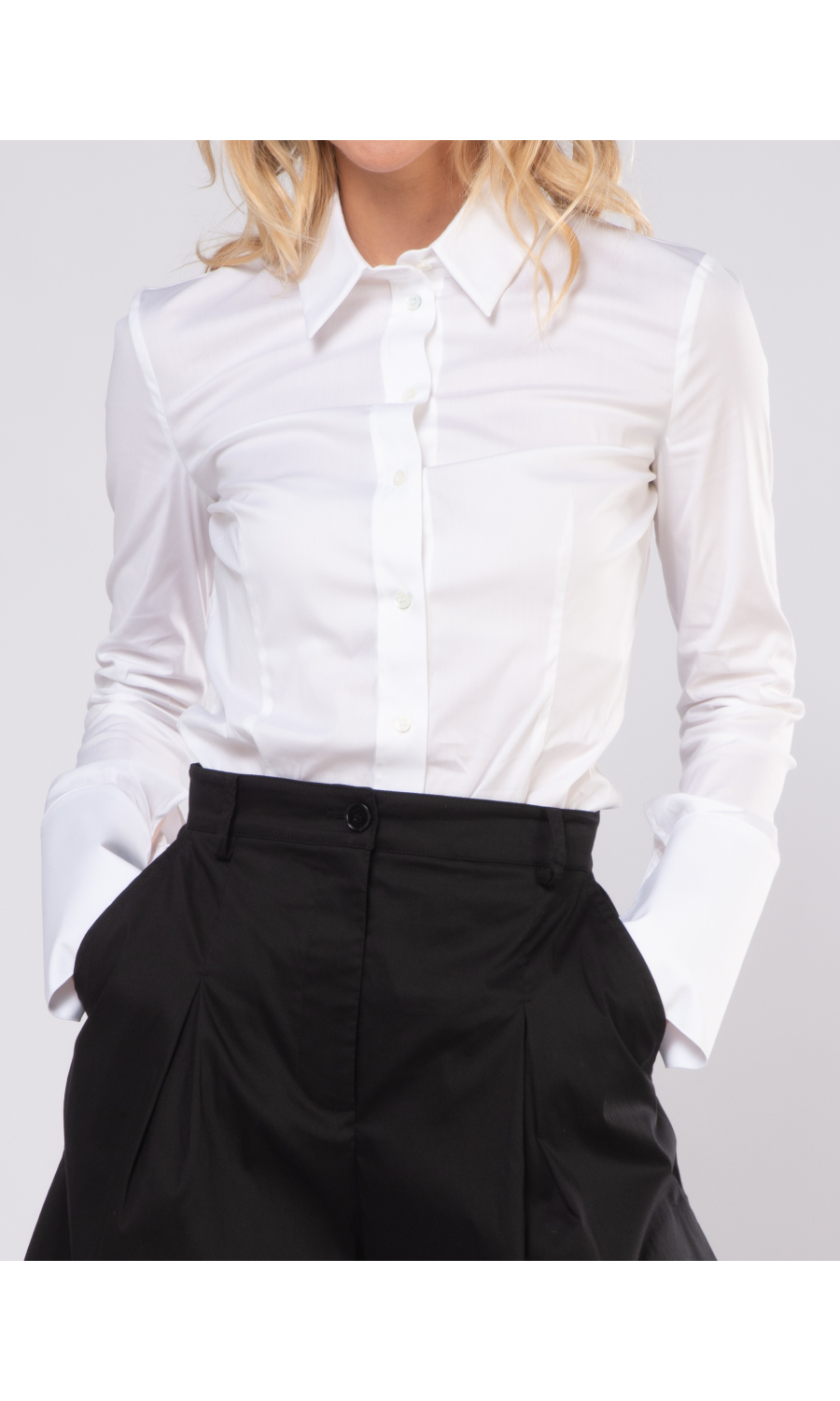 camicia da donna Patrizia Pepe Slim Fit in cotone stretch