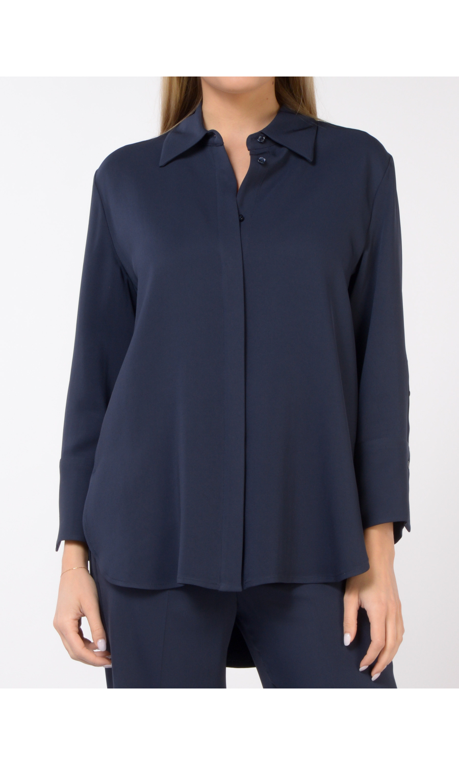 camicia da donna Seventy over in crepe cady