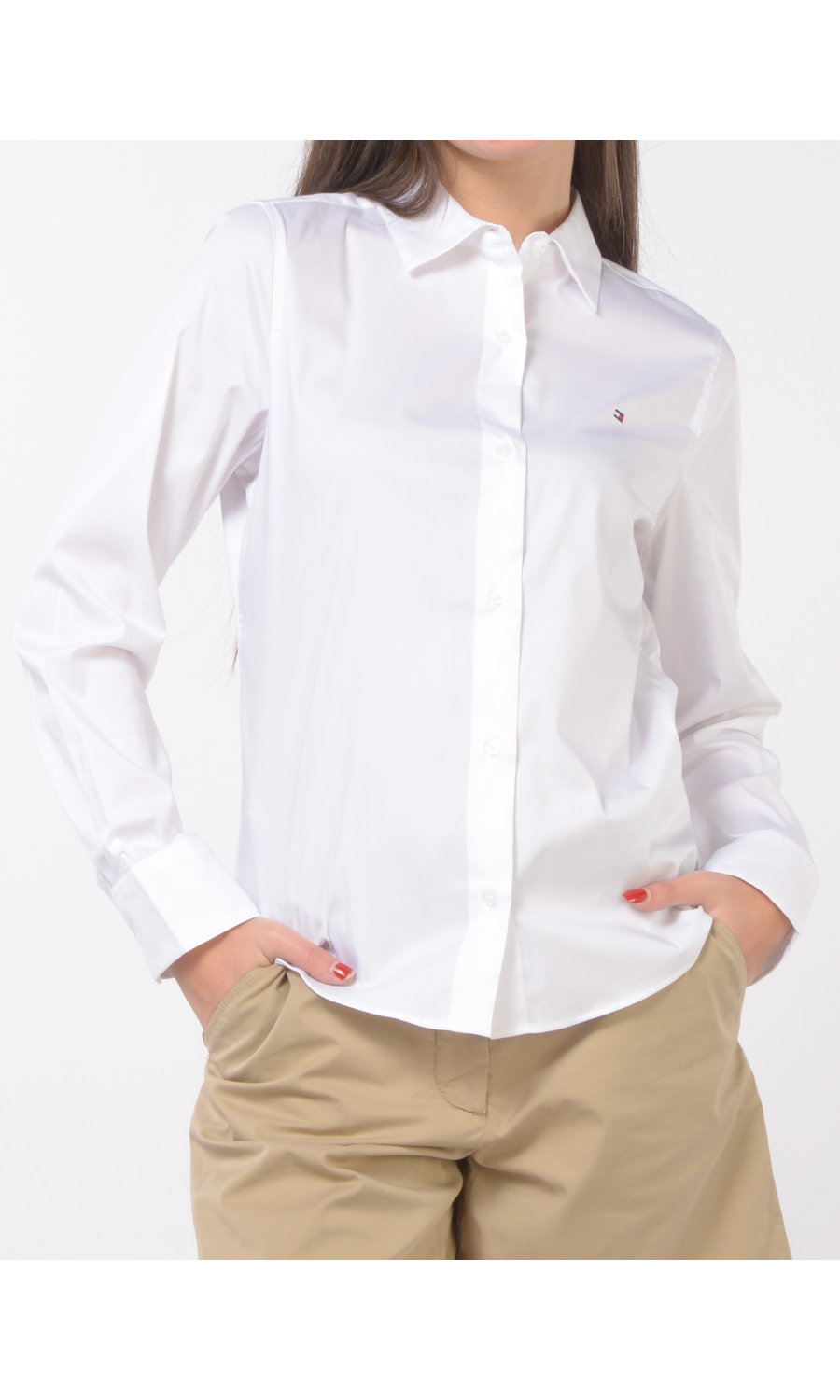 camicia da donna Tommy Hilfiger Essential in popeline