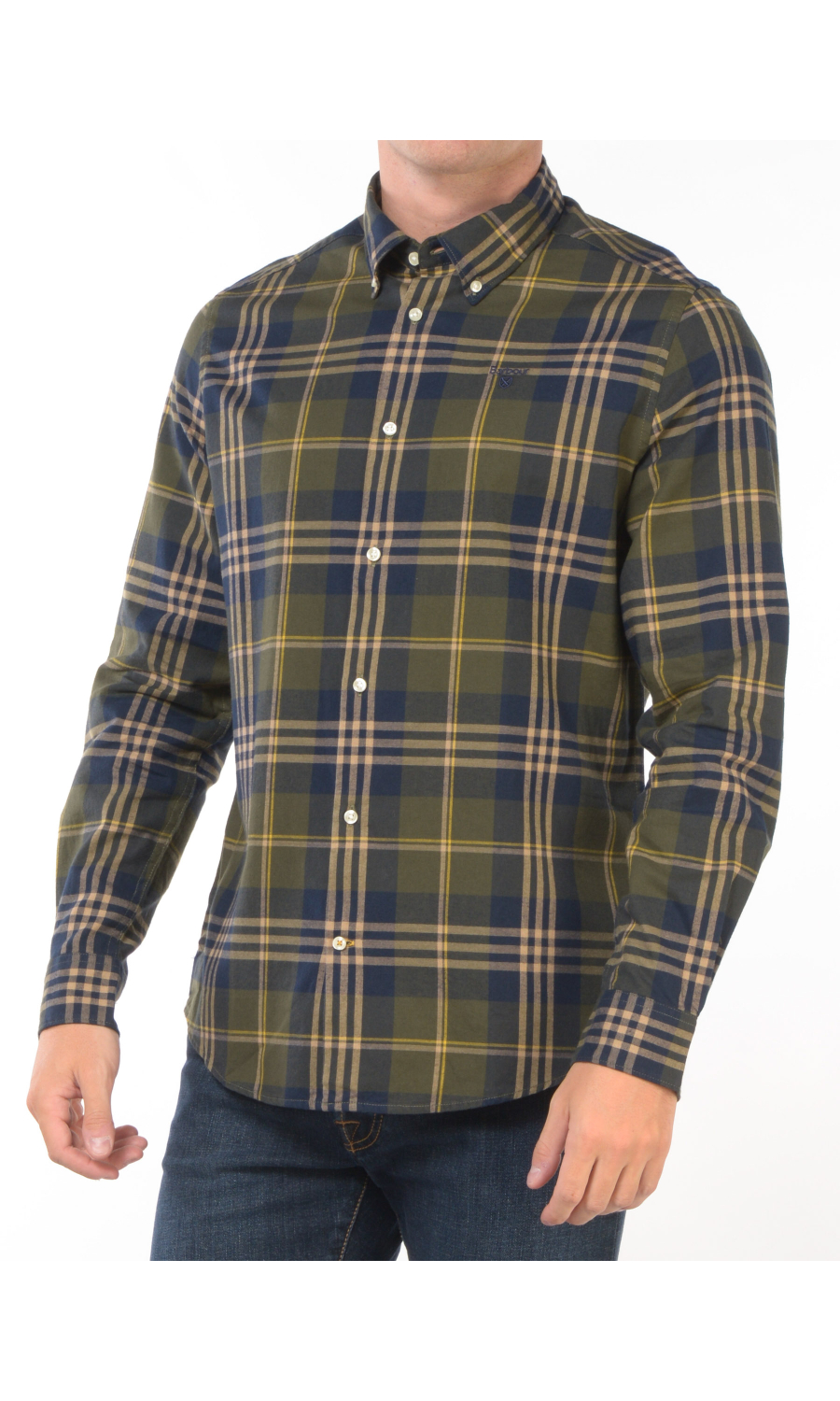 camicia da uomo Barbour tailored fit a fantasia check