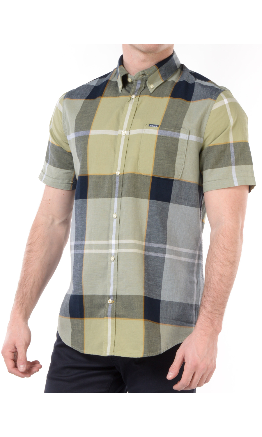 camicia da uomo Barbour a manica corta a quadri